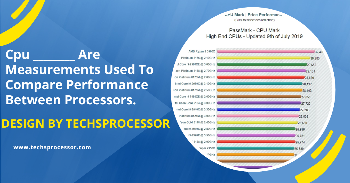 Cpu ________ Are Measurements Used To Compare Performance Between Processors.